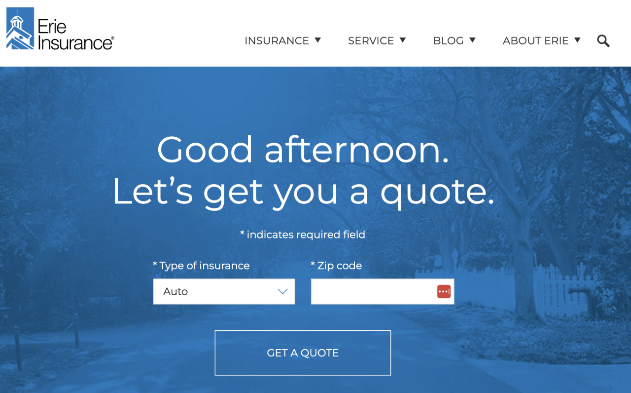 Erie premiums policies