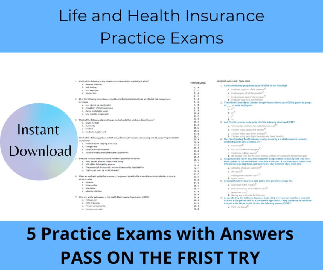 Life insurance exam cheat sheet