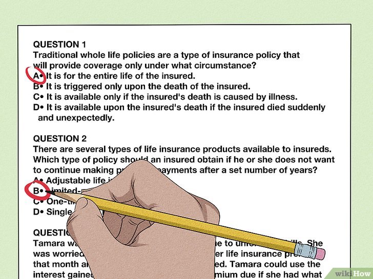 Life insurance exam cheat sheet