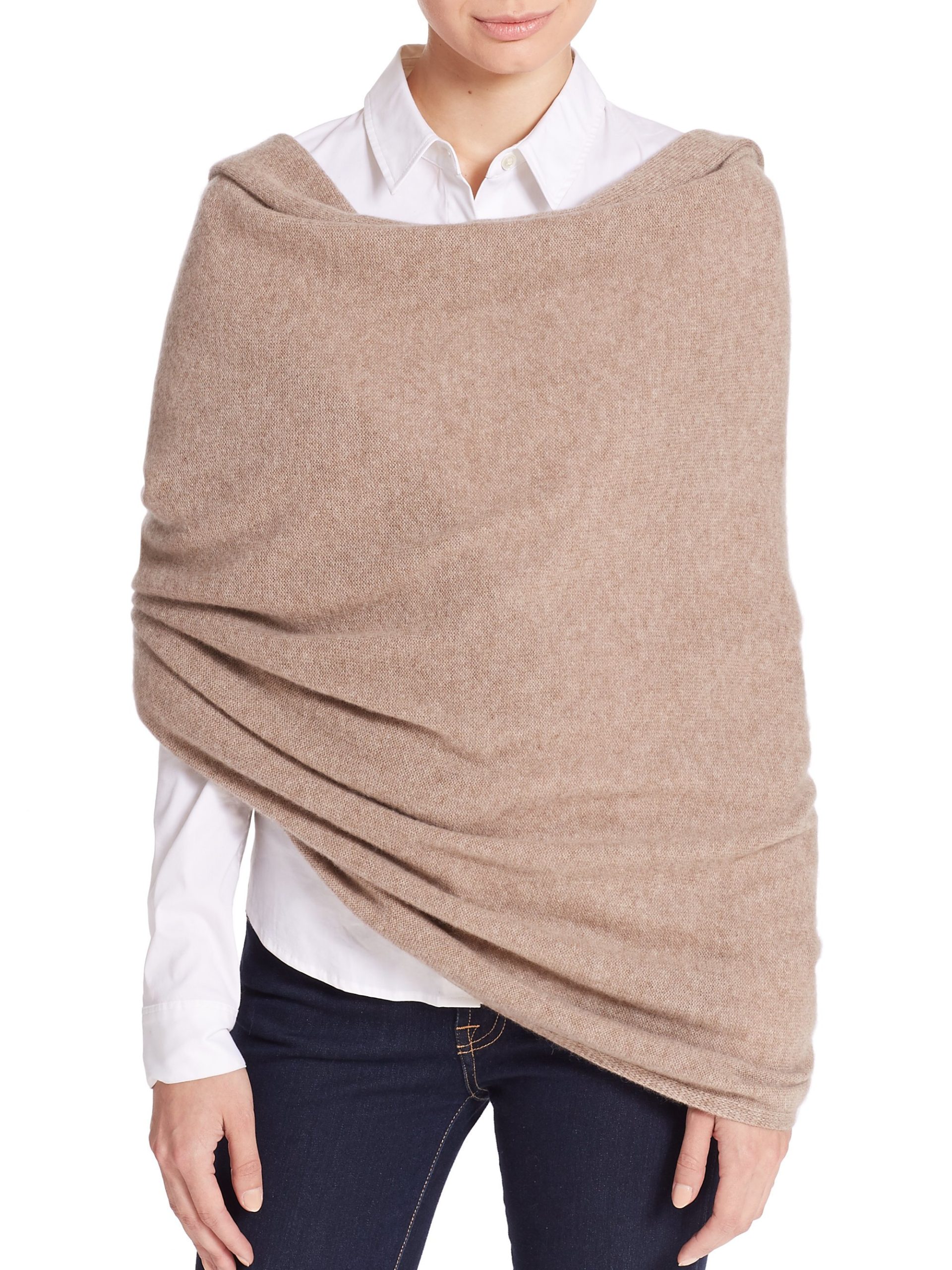 Featured image for white warren cashmere travel wrap